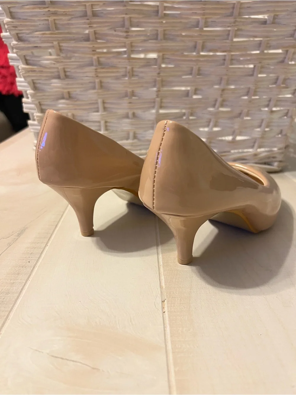 Marc Defang Girls' Nude Patent Dress Pumps